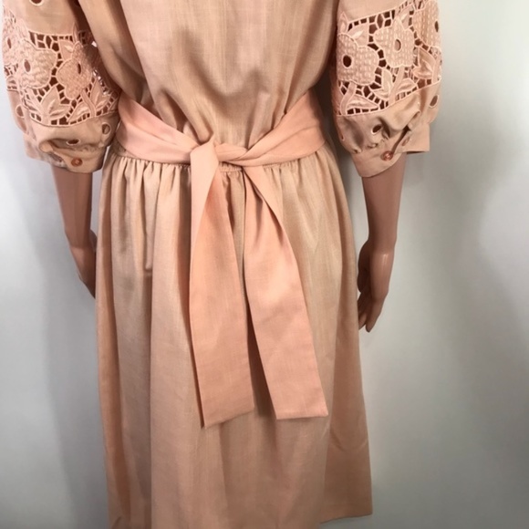 Brownstone Studio Vintage Peach Cut-out Midi Dress - Picture 5 of 8